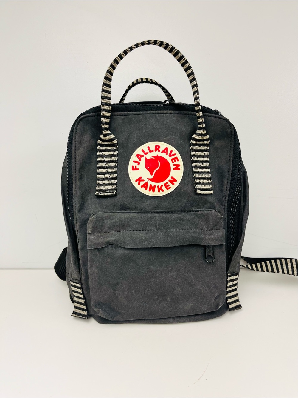 Fjallraven Kanken Mini Backpack with Striped Accents